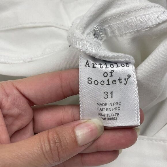 Articles of Society Carly Skinny Ankle Jeans Sz 31 Raw Hem 4014NCR-229 Cannes - Picture 6 of 11